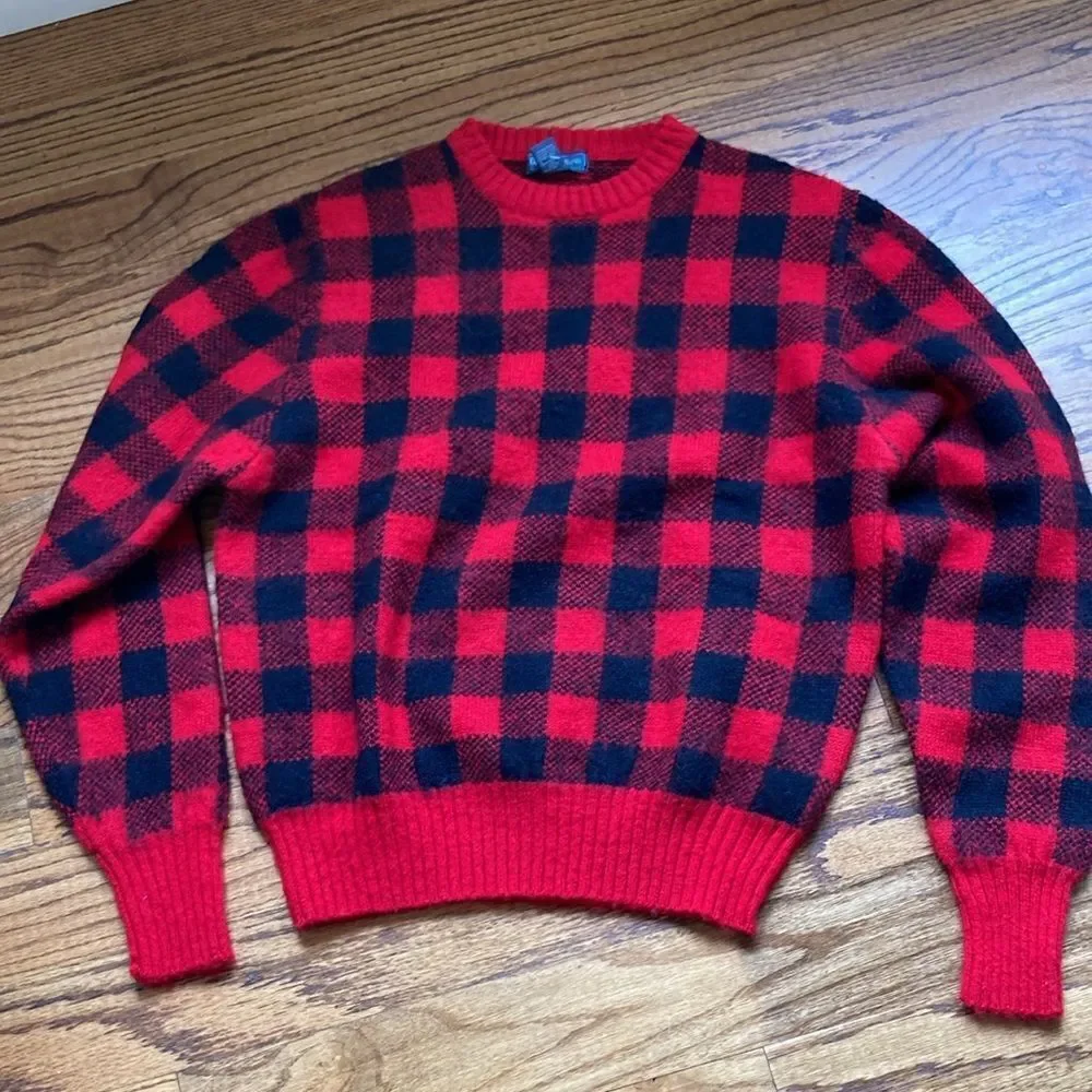 Vintage Christopher Hayes 100% Wool Crewneck Grandpa Sweater Size XL